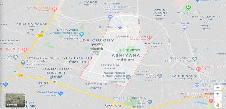 Aashiana Lucknow Map