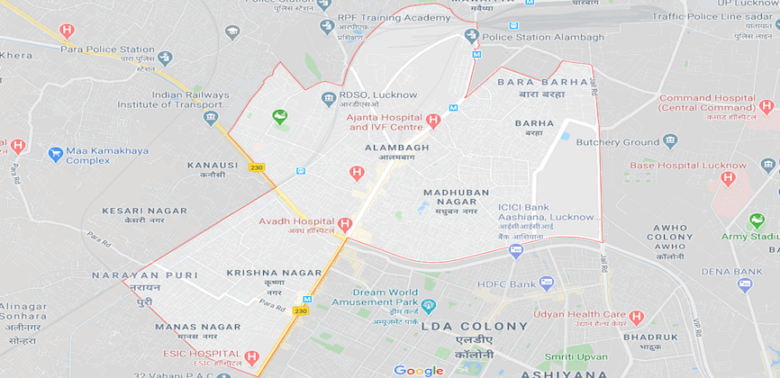 Alambagh Lucknow Map