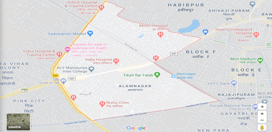 Alamnagar Lucknow Map
