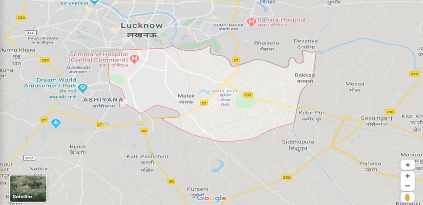 Barauna Lucknow Map