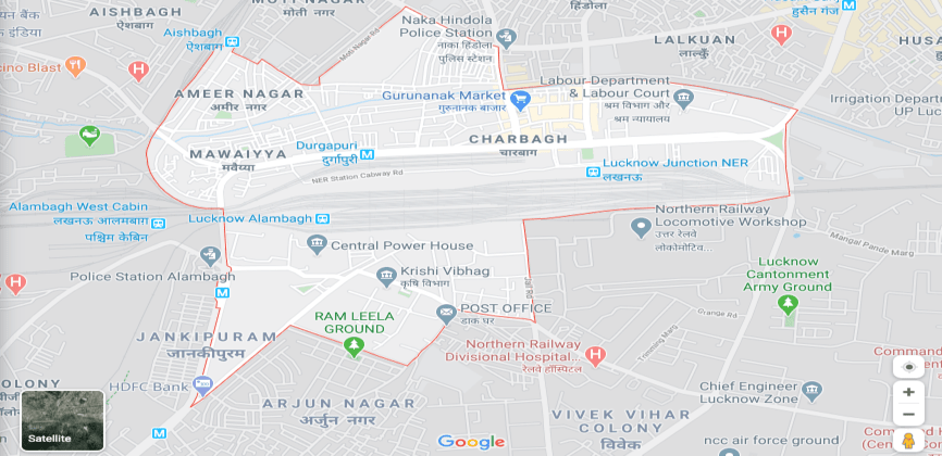 Charbagh Lucknow Map