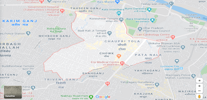 Chowk Lucknow Map