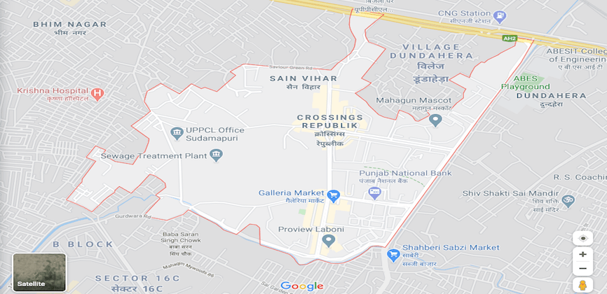 Crossings Republik Ghaziabad Map