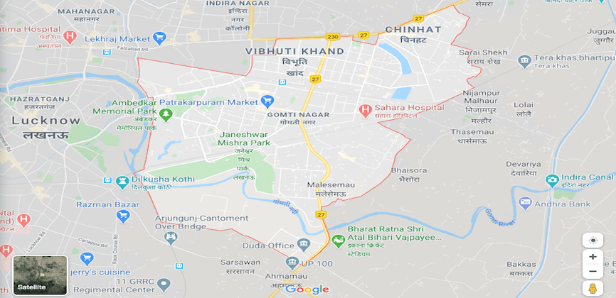 Gomti Nagar Lucknow Map