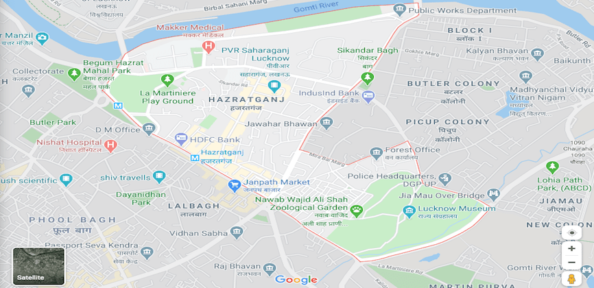Hazratganj Lucknow Map
