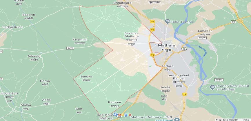 Krishna Nagar Mathura Map