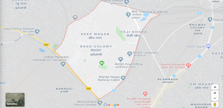 Manak Nagar Lucknow Map