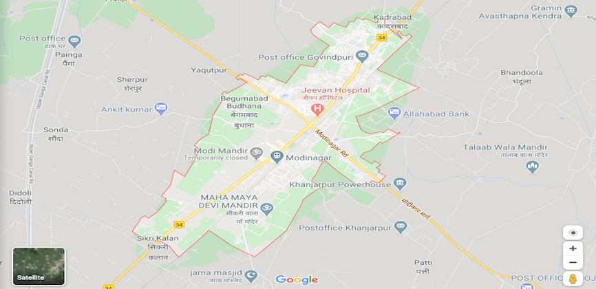 Modinagar Ghaziabad Map