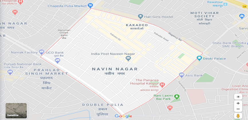 Naveen Nagar Kanpur Map