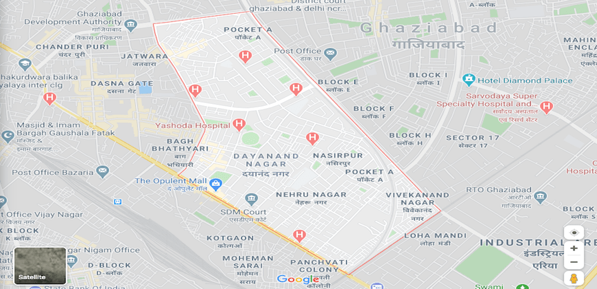 Nehru Nagar Ghaziabad Map