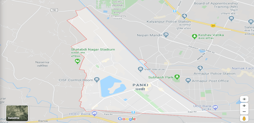 Panki Kanpur Map