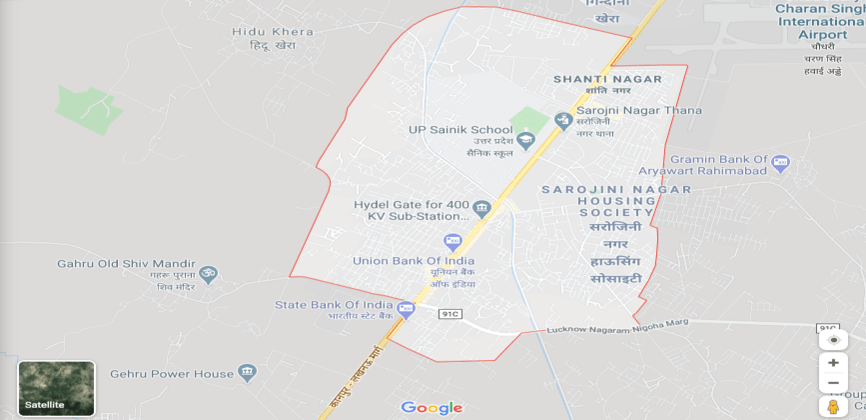 Sarojini Nagar Lucknow Map