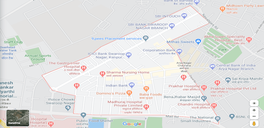 Swarup Nagar Kanpur Map