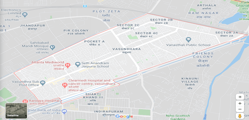 Vasundhara Ghaziabad Map