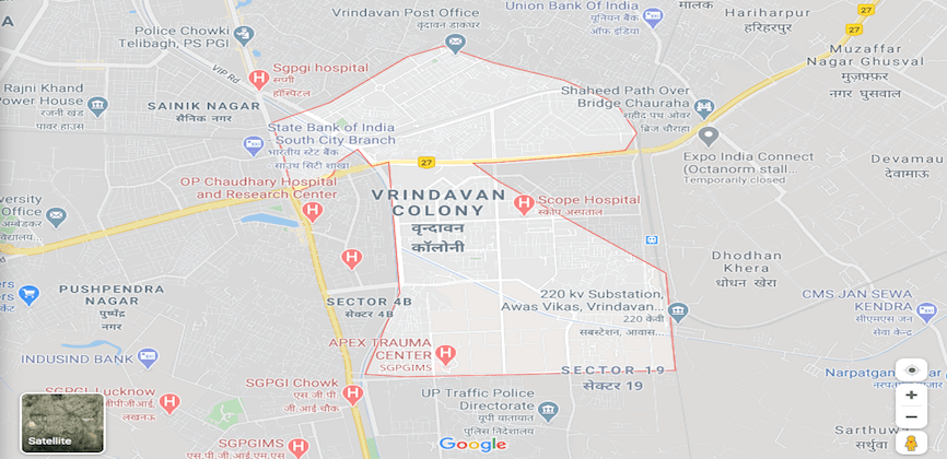 Vrindavan Colony Lucknow Map
